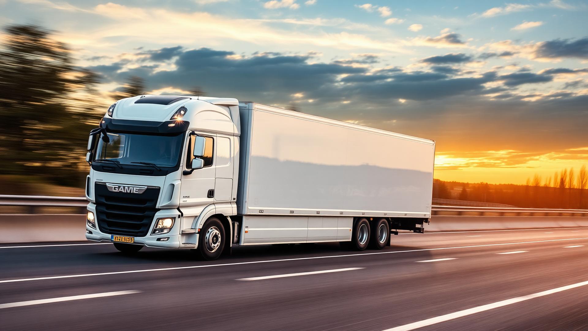 Semi-remorque MAO TRANSPORT sur autoroute